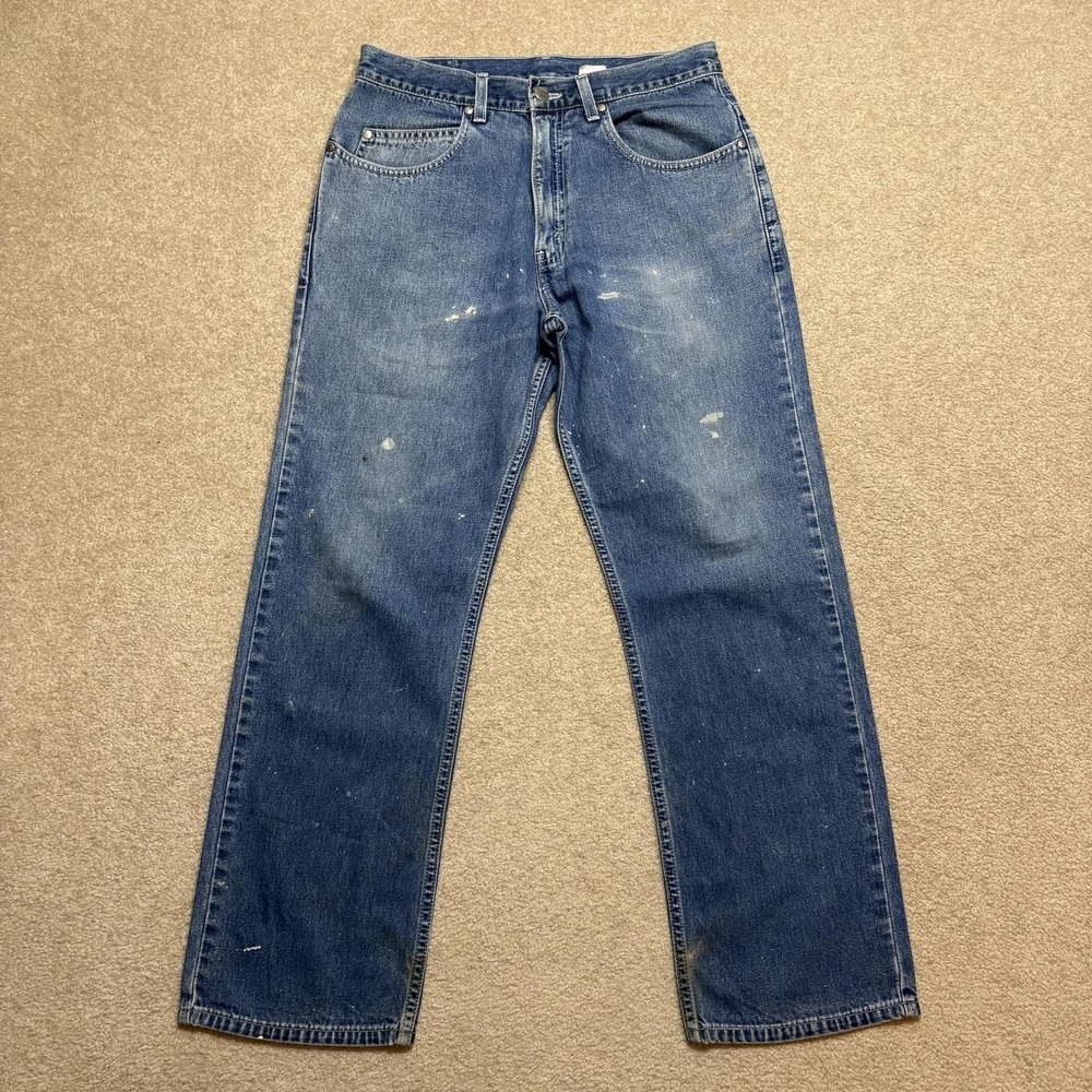 Vtg Levis L2 Jeans Mens 32x30 Blue Relaxed Loose Straight Denim Distressed Skate
